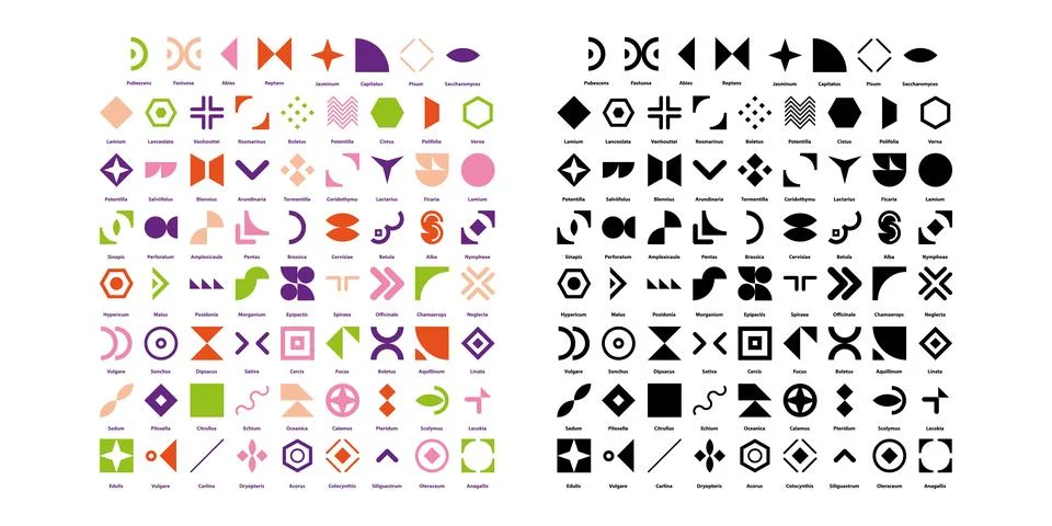 Futuristic Graphic Elements Set Stock Illustration