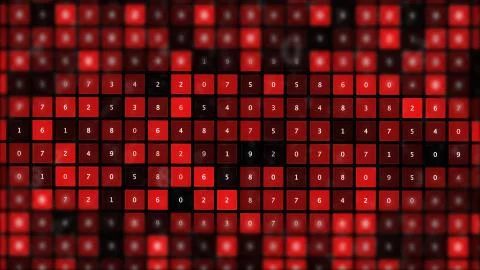 Futuristic graphic interface on background of fantastic symmetric number Illustration