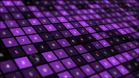 Futuristic graphic interface on background of fantastic symmetric number Illustration
