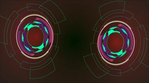Futuristic graphic user HUD interface background . technology circle Futuri.. 库存插图