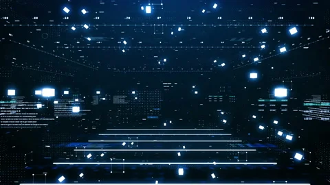 Futuristic Graphic User Interface Digital Data Element Display. Stock Footage 153782682