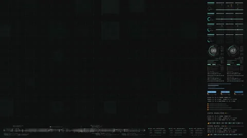Futuristic graphic user interface head up display blank screen template Stock Footage 130263611