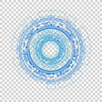 Futuristic graphic user interface HUD, techno circles. Technology sign and .. イラスト素材