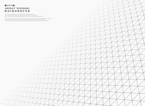 Futuristic gray triangles geometric pattern cover background. Illustrazione stock