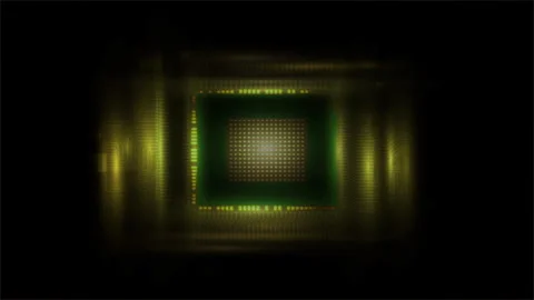 Futuristic Green Abstract Light Lines and Glow Design Video stock 296860773