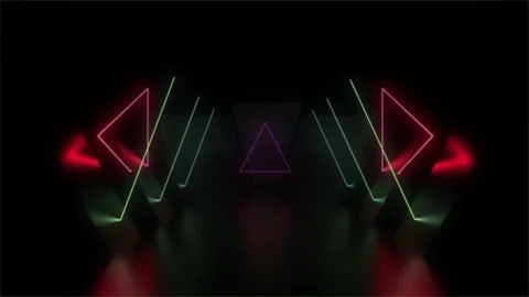 Futuristic Green Abstract Light Lines and Glow Design Vídeo Stock 296861635