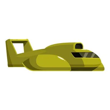 Futuristic green aircraft hovering in mid air Stock Illustration