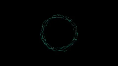 Futuristic Green Circular Animation on Dark Background Stock Footage 341780362