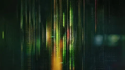 Futuristic Green Data Columns Holographic Abstract Background Stock Footage 328287580
