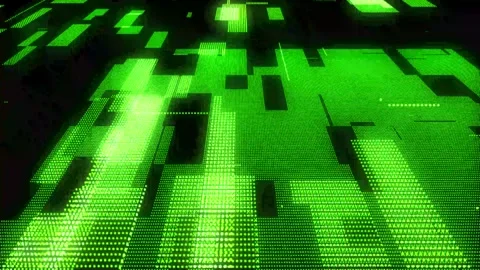Futuristic green digital animated background. Abstract noise mosaic animati.. Stock Footage 291176274