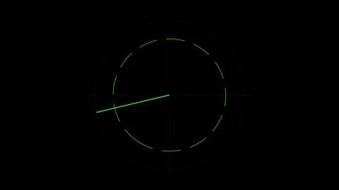 Futuristic Green Digital Radar Scanner Screen Rotating. Searching for Targe.. Vídeo Stock 329183244