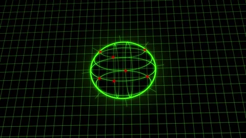 Futuristic green globe animation digital network data points sphere hud int.. Stock Footage 321455824