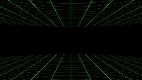 Futuristic green grid motion background loop for technology, sci-fi, and digital Stock-Footage 318589172