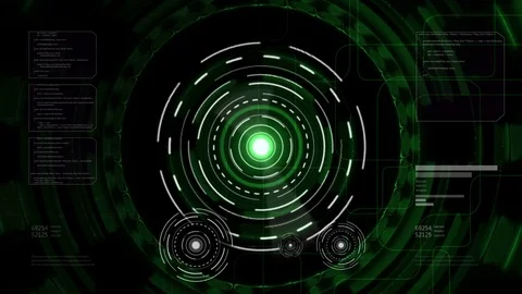 Futuristic Green Head-up Display. Stock Footage 71673357
