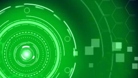 Futuristic Green Hi-Tech Technology Background. Stock Footage 71318335