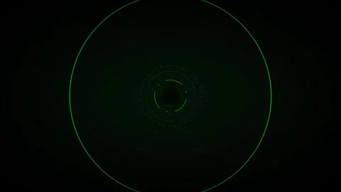 Futuristic green hud circular interface animation with pulsing digital data.. Stock Footage 337560869