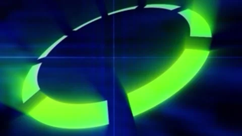 Futuristic Green HUD Radar Interface Circular Motion Stock Footage 333919296
