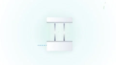 Futuristic Green Hydrogen Electrolyzer Chamber with Ceramic and Silver Meta.. Stock Footage 345775372