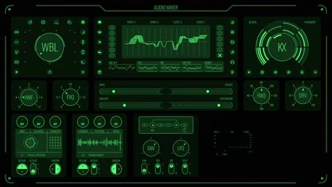 Futuristic green interface Stock-Footage 140207080