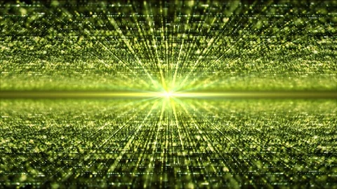 Futuristic Green Matrix Grid Particles Background Stock Footage 130004127