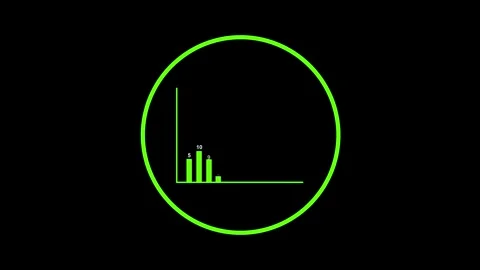 Futuristic green neon chart animation data science digital HUD interface lo.. Stock Footage 321456878