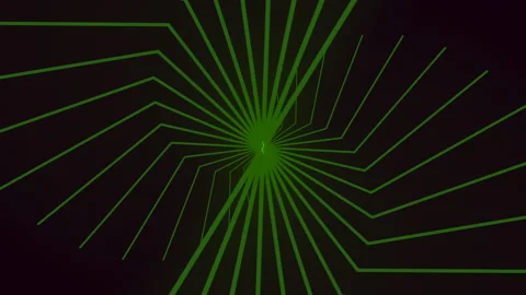 Futuristic green neon laser rays spinning in abstract tunnel background footage Stock Footage 334140290