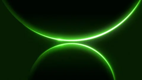 Futuristic Green Neon Light Arc Abstract Background Sseamless Loop 4K Stock Footage 333568948