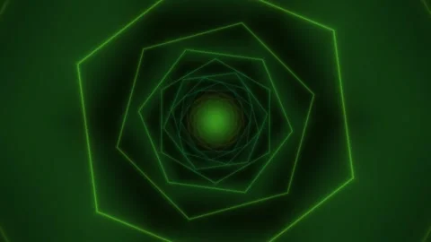 Futuristic Green Polygon Portal Flight Background Seamless Video stock 342376826