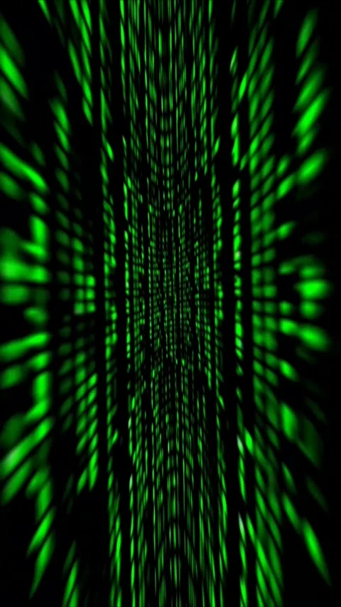 Futuristic green tunnel background loop. Cinematic digital animation Stock Footage 339778519