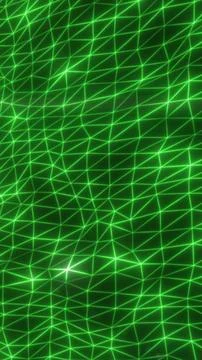 Futuristic green wireframe mesh surface with geometric lines, ideal for dig.. Stock Illustration