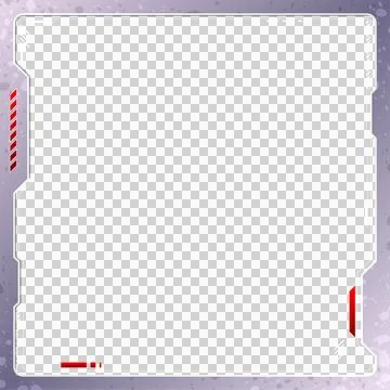 Futuristic grey UI frame is being shown in transparent flat design with white Stock Illustration