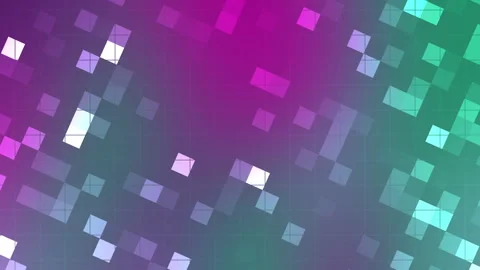 Futuristic Grid – Animated Pixels in Soft Gradient Stock Footage 310643058