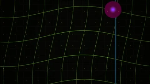 Futuristic grid background with lines. Stock Footage 340015728
