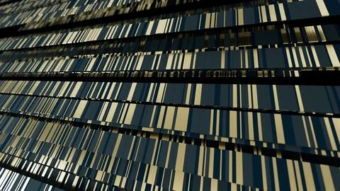 Futuristic Grid Glowing Gold Bars 스톡 일러스트