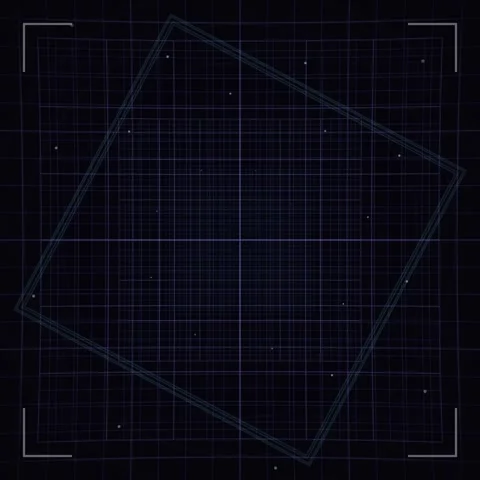 Futuristic Grid Interface HUD Display with Digital Data and UI Elements Stock Footage 346282490