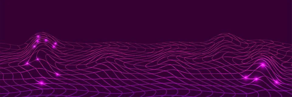 Futuristic grid line background poligon mock up Stock Illustration