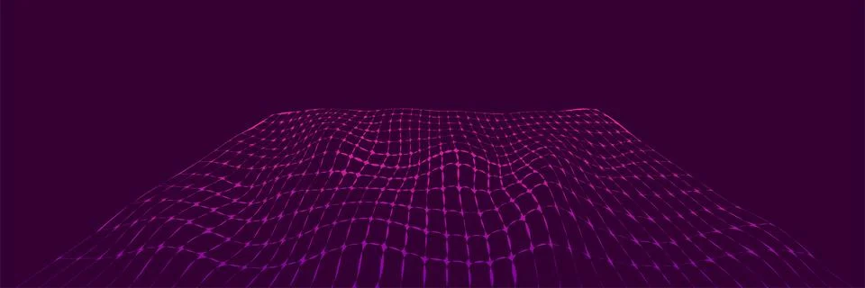 Futuristic grid line background poligon mock up Illustrazione stock