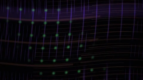 Futuristic grid network visualization technology. Stock Footage 340015793