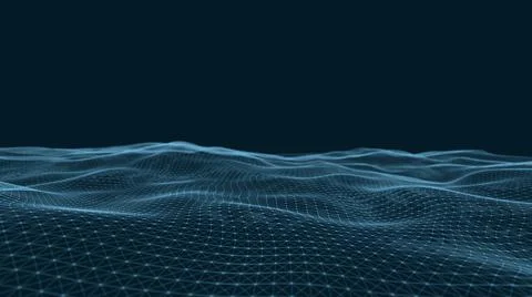 Futuristic grid plexus Stock Illustration