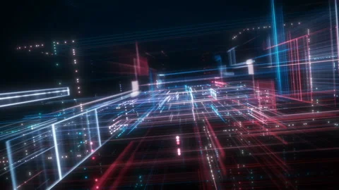 Futuristic Grid Structure Video stock 168920785