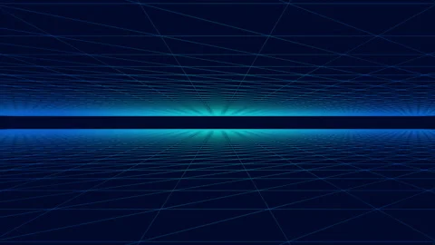 Futuristic Grid Tunnel Background Stock Footage 276843308
