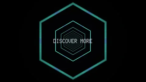 Futuristic grid tunnel callout shows text discovery in Stock Footage 341623573