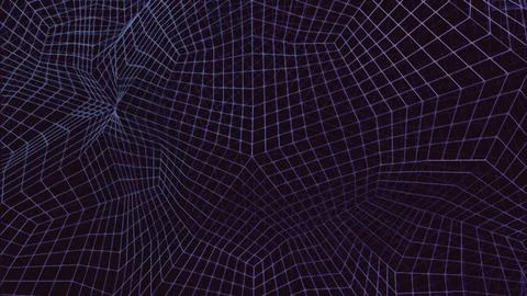 Futuristic grid wave, cyber technology, big data. Design. Light blue squared Stock Illustration