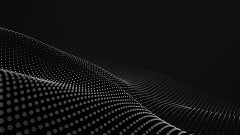 Futuristic grid wave, digital dots data smooth seamless animation. Stock Footage 119409100