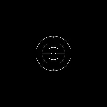 Futuristic GUI circle target, aim, sight, HUD reticle, cyberpunk aesthetics Stock Illustration