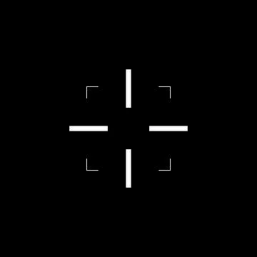 Futuristic GUI cross target, aim, sight, HUD reticle, cyberpunk aesthetics Stock Illustration