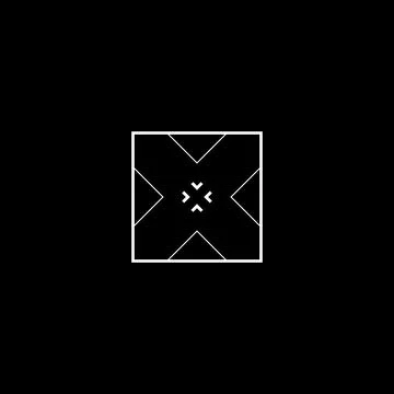 Futuristic GUI rectangle target, tech aim, HUD reticle, cyberpunk aesthetics Stock Illustration