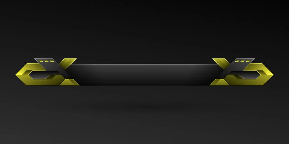 Futuristic gui screen title lower third banner bar template Stock Illustration