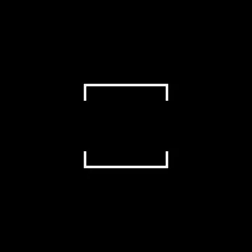 Futuristic GUI square aim, sight, HUD minimalist target, cyberpunk aesthetics Stock Illustration