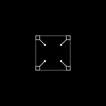 Futuristic GUI square target, cyberpunk aim, sight, HUD reticle Illustrazione stock